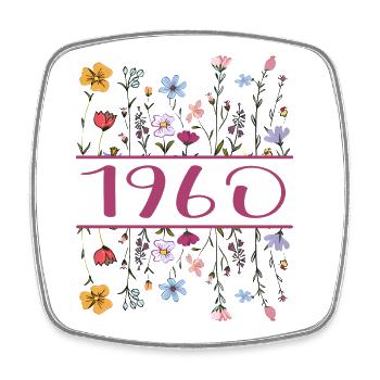1960 Legendary Since 1960 Birthday 1960 Women - Square fridge magnet - white - Front