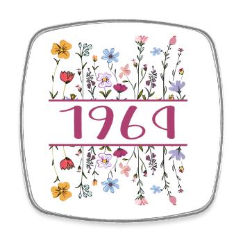 1964 Legendary Since 1964 Birthday 1964 Women - Square fridge magnet - white - Front