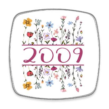 2009 Legendär Seit 2009 Geburtstag 2009 Frauen - Viereckiger Kühlschrankmagnet - Weiß - Vorne