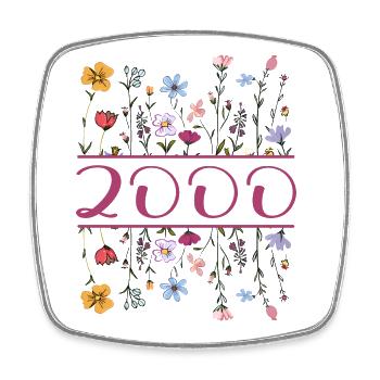 2000 Legendär Seit 2000 Geburtstag 2000 Frauen - Viereckiger Kühlschrankmagnet - Weiß - Vorne