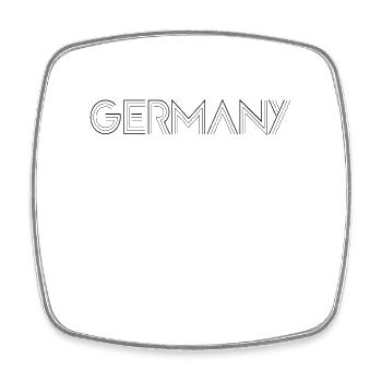Deutschland - Viereckiger Kühlschrankmagnet - Weiß - Vorne