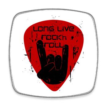 Vive le Rock’n’Roll - Magnet carré - blanc - Devant