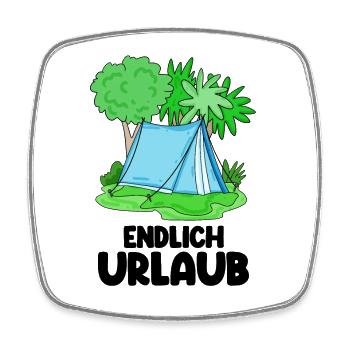 Zelt Urlaub Urlauber Zelten - Viereckiger Kühlschrankmagnet - Weiß - Vorne