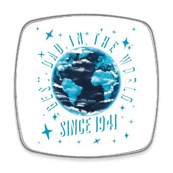 Best dad in the world since 1941 Father's Day - Square fridge magnet - white - Front