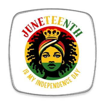 Juneteenth est mon jour d’indépendance - Magnet carré - blanc - Devant