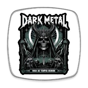 Dark Metal Skelett Kult - Viereckiger Kühlschrankmagnet - Weiß - Vorne