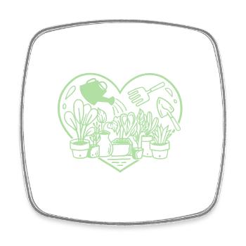 Garten Gartenarbeit - Viereckiger Kühlschrankmagnet - Weiß - Vorne