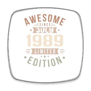 Anniversaire de juillet 1989 Cadeau d’anniversaire de juillet 1989 - Magnet carré - blanc - Devant