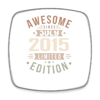 Juli 2015 Geburtstag Juli 2015 Geburtstagsgeschenk - Viereckiger Kühlschrankmagnet - Weiß - Vorne