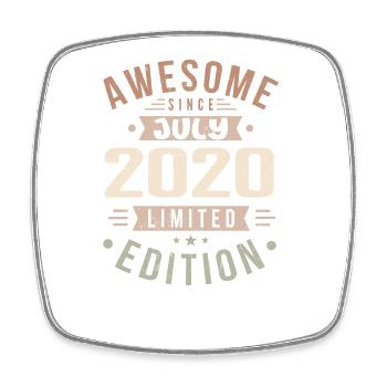 Juli 2020 Geburtstag Juli 2020 Geburtstagsgeschenk - Viereckiger Kühlschrankmagnet - Weiß - Vorne
