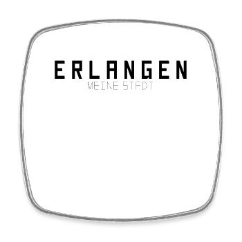 Erlangen Meine Stadt - Viereckiger Kühlschrankmagnet - Weiß - Vorne