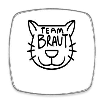 Team Braut Katze - Viereckiger Kühlschrankmagnet - Weiß - Vorne