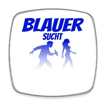 Blauer Sucht Frau - Viereckiger Kühlschrankmagnet - Weiß - Vorne