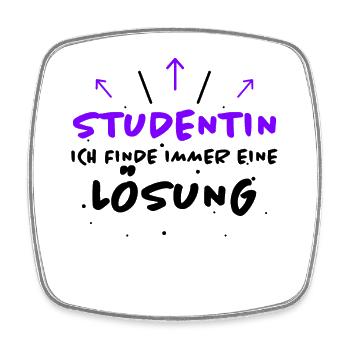 Studentin Spruch Universität Studentin Geschenk - Viereckiger Kühlschrankmagnet - Weiß - Vorne