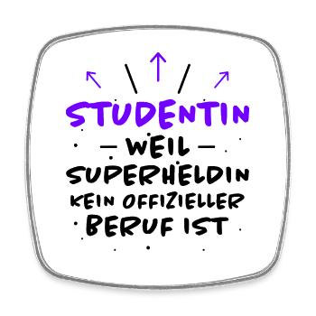 Studentin Spruch Universität Studentin Geschenk - Viereckiger Kühlschrankmagnet - Weiß - Vorne