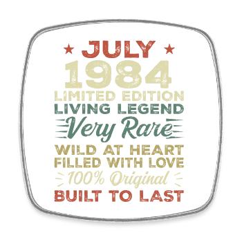 Cadeau Juillet 1984 Anniversaire Juillet 1984 Anniversaire - Magnet carré - blanc - Devant