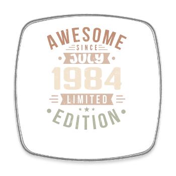 Anniversaire de juillet 1984 Cadeau d'anniversaire de juillet 1984 - Magnet carré - blanc - Devant