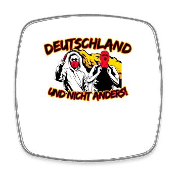 Deutschland und nicht anders UPDATE - Viereckiger Kühlschrankmagnet - Weiß - Vorne