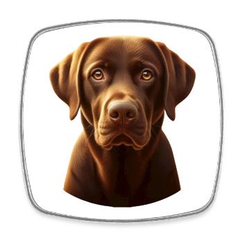 The beautiful brown Labrador 2.0 - Viereckiger Kühlschrankmagnet - Weiß - Vorne