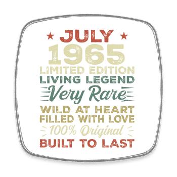 Cadeau Juillet 1965 Anniversaire Juillet 1965 Anniversaire - Magnet carré - blanc - Devant