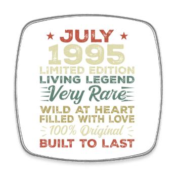 Cadeau Juillet 1995 Anniversaire Juillet 1995 Anniversaire - Magnet carré - blanc - Devant
