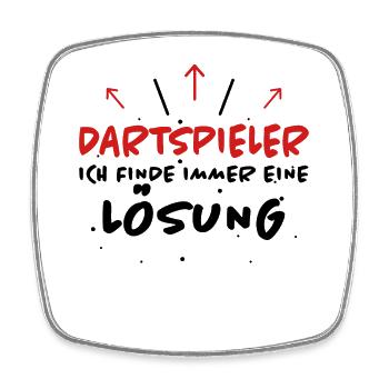 Dartspieler Spruch Darter Fun Dartspieler Geschenk - Viereckiger Kühlschrankmagnet - Weiß - Vorne