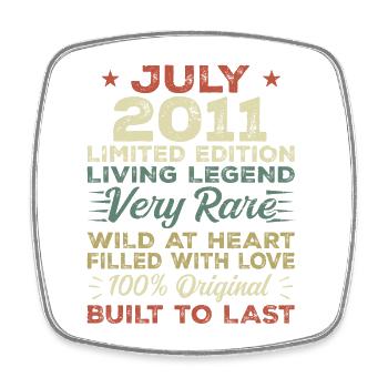 Cadeau Juillet 2011 Anniversaire Juillet 2011 Anniversaire - Magnet carré - blanc - Devant