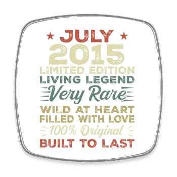 Geschenk Juli 2015 Jubiläum Juli 2015 Geburtstag - Viereckiger Kühlschrankmagnet - Weiß - Vorne