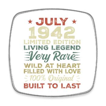 Gift July 1942 Jubilee July 1942 Birthday - Square fridge magnet - white - Front