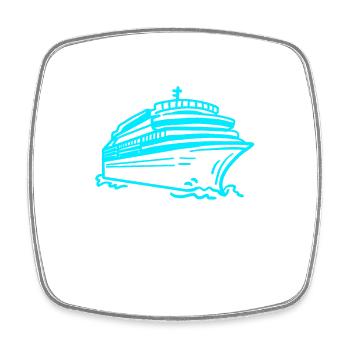 Kreuzfahrtschiff Kreuzfahrt - Viereckiger Kühlschrankmagnet - Weiß - Vorne