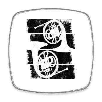 Bugles - Square fridge magnet - white - Front