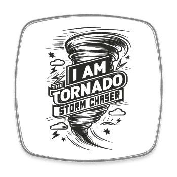 Je suis l’amoureux des ouragans Tornado Twister - Magnet carré - blanc - Devant