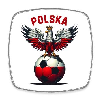 Polish football - Square fridge magnet - white - Front