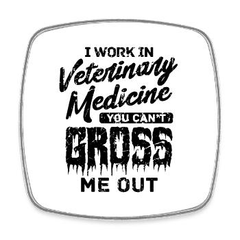 Vet Saying - Square fridge magnet - white - Front