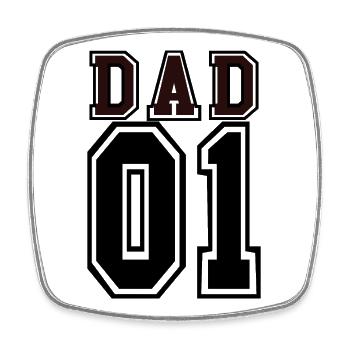 DAD - Square fridge magnet - white - Front