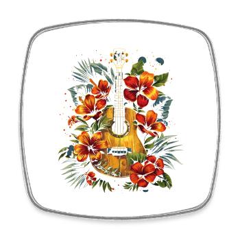 Lustige Ukulele - Viereckiger Kühlschrankmagnet - Weiß - Vorne