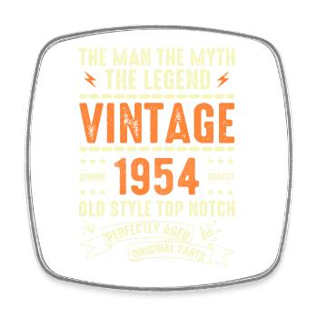 1954 Anniversary Gift Vintage 1954 Vintage 1954 - Square fridge magnet - white - Front