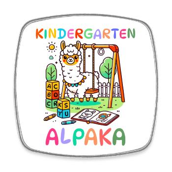 Cute Nursery Alpaca Kids Gift - Square fridge magnet - white - Front