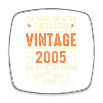 2005 Anniversary Gift Vintage 2005 Vintage 2005 - Square fridge magnet - white - Front