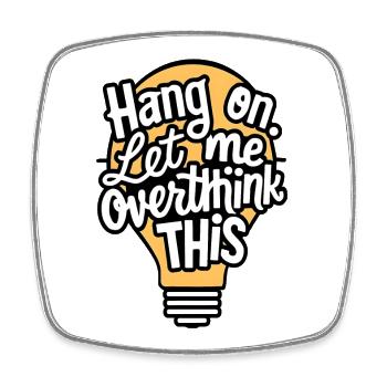 Creative Idea Lamp Design - Square fridge magnet - white - Front