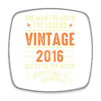 2016 Anniversary Gift Vintage 2016 Vintage 2016 - Square fridge magnet - white - Front