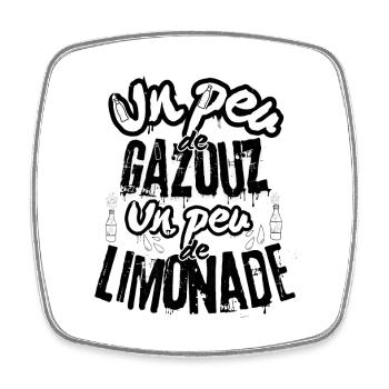 Un Peu de Gazouz, Un Peu de Limonade Humour Kabyle - Magnet carré - blanc - Devant