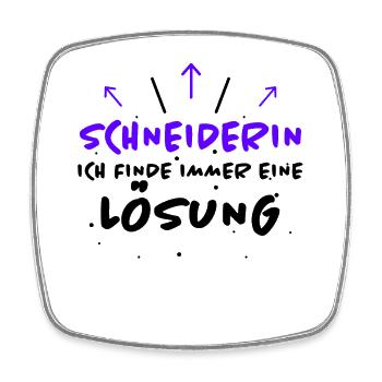 Schneiderin Spruch Lustiges Schneiderin Geschenk - Viereckiger Kühlschrankmagnet - Weiß - Vorne