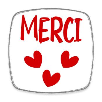 MISTRESS. THANK YOU. THANK YOU MISTRESS - Square fridge magnet - white - Front