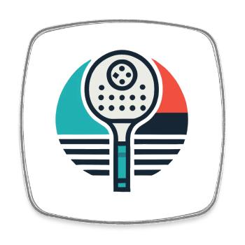 Emblème de pickleball - Magnet carré - blanc - Devant