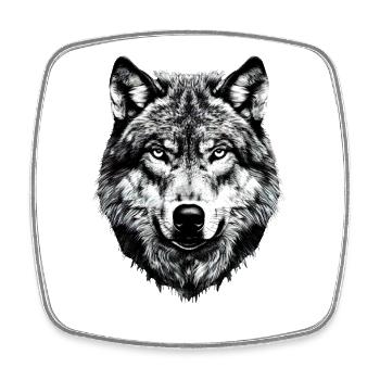 Wolf Motif Wolves Wolf Pack Gray Wolfhound Wolf - Square fridge magnet - white - Front