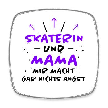 Skaterin Spruch Skating Lustiges Skaterin Geschenk - Viereckiger Kühlschrankmagnet - Weiß - Vorne