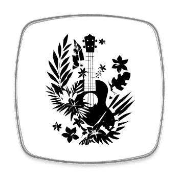Ukulele Cartoon Look - Viereckiger Kühlschrankmagnet - Weiß - Vorne