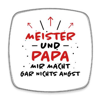 Meister Spruch Prüfung Lustiges Meister Geschenk - Viereckiger Kühlschrankmagnet - Weiß - Vorne