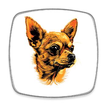Maîtresse de chien chihuahua J’aime les chihuahuas mignons - Magnet carré - blanc - Devant
